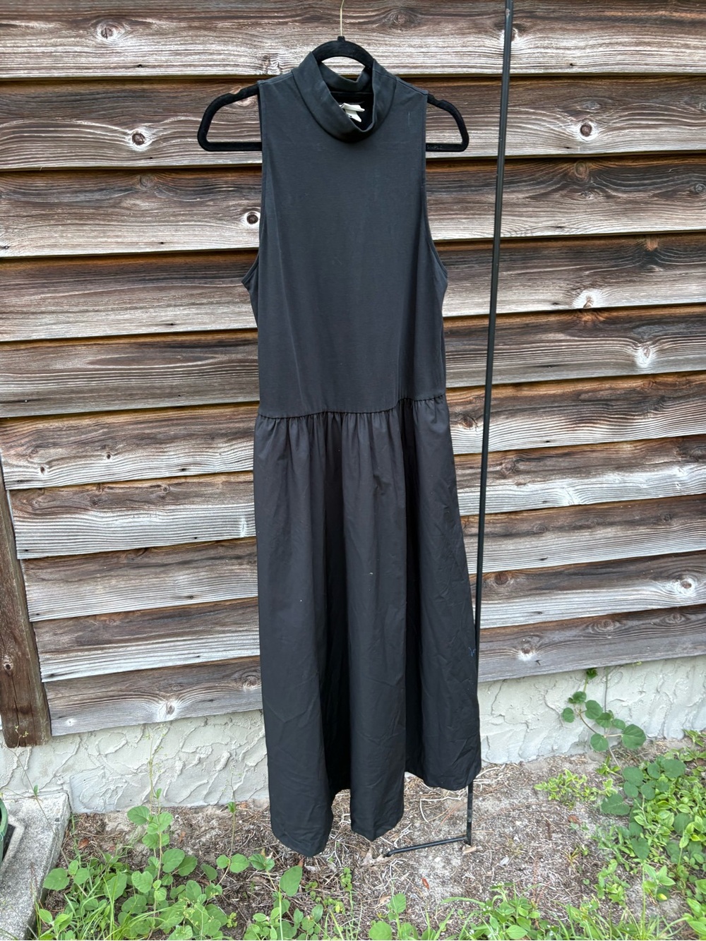 a new day Black Sleeveless Mock Neck Midi Dress